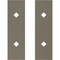 Ekena Millwork Premium Barn Door Hollow Core Plates (set of 2), White Bronze GB6001HCPWZ - alternate 1